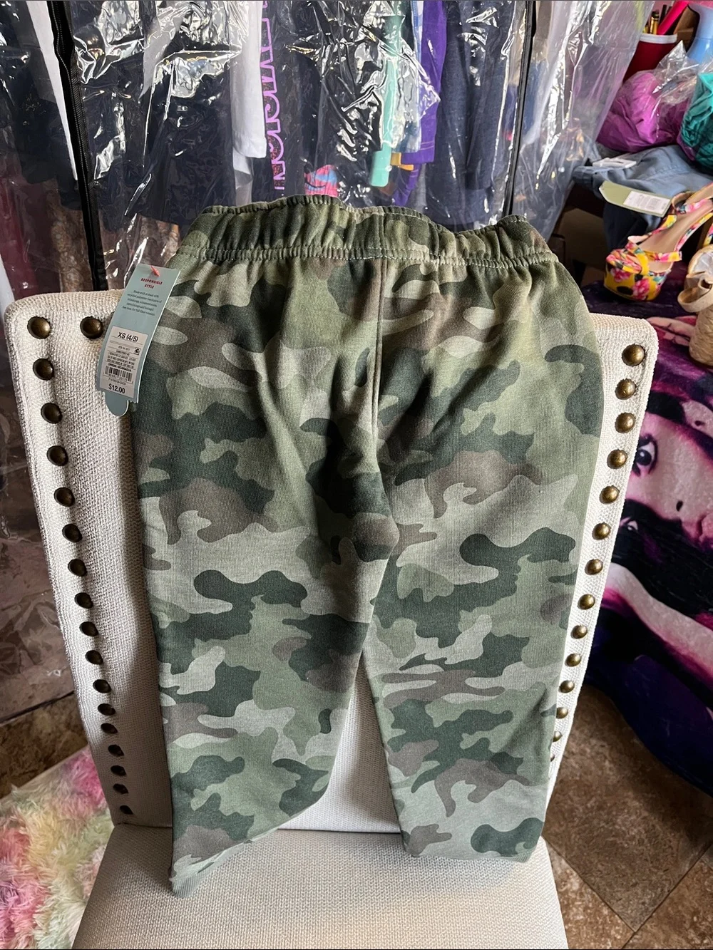 Kids Camo Jogger Pants - Green Camo